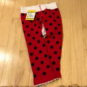 New w tags Izzy&Owie Ladybug Legging s6-12mos